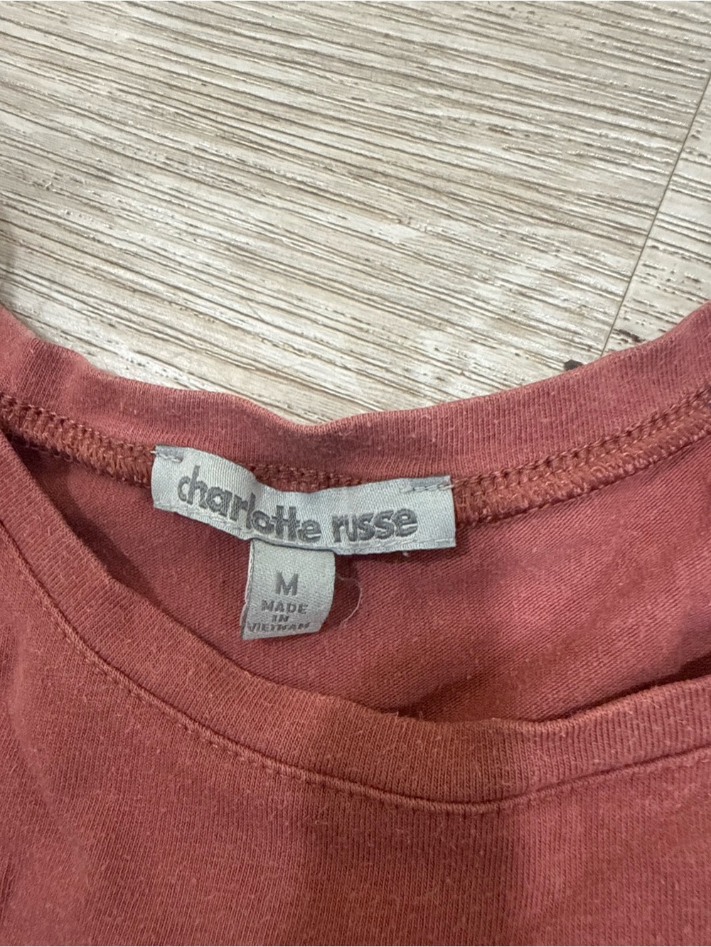Charlotte Russe Rust Crop Tank Top - Picture 2 of 3